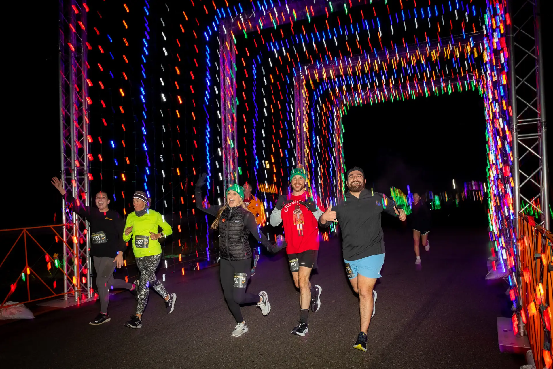 HTC Turkey Trot finishers smiling