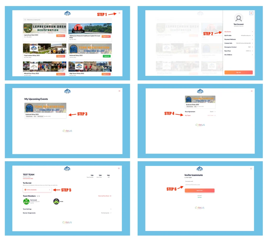How to invite a teammate HTC Race Series